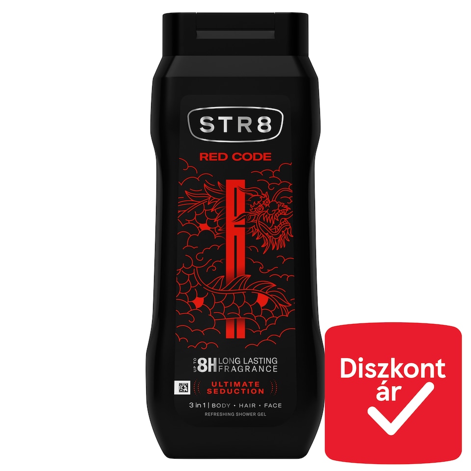 STR8 Red Code 3 az 1-ben frissítő tusfürdő 400 ml