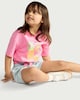 image 2 of F&F Girls Pure Cotton Tie Front T-Shirt in Pink
