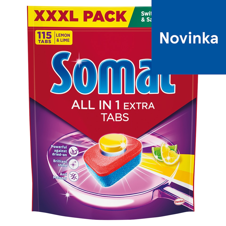 Somat All in 1 Extra Lemon & Lime tablety do umývačky riadu 115 ks 1909 g