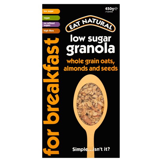 Eat Natural Low Sugar Wholegrain Granola 450G Tesco Groceries