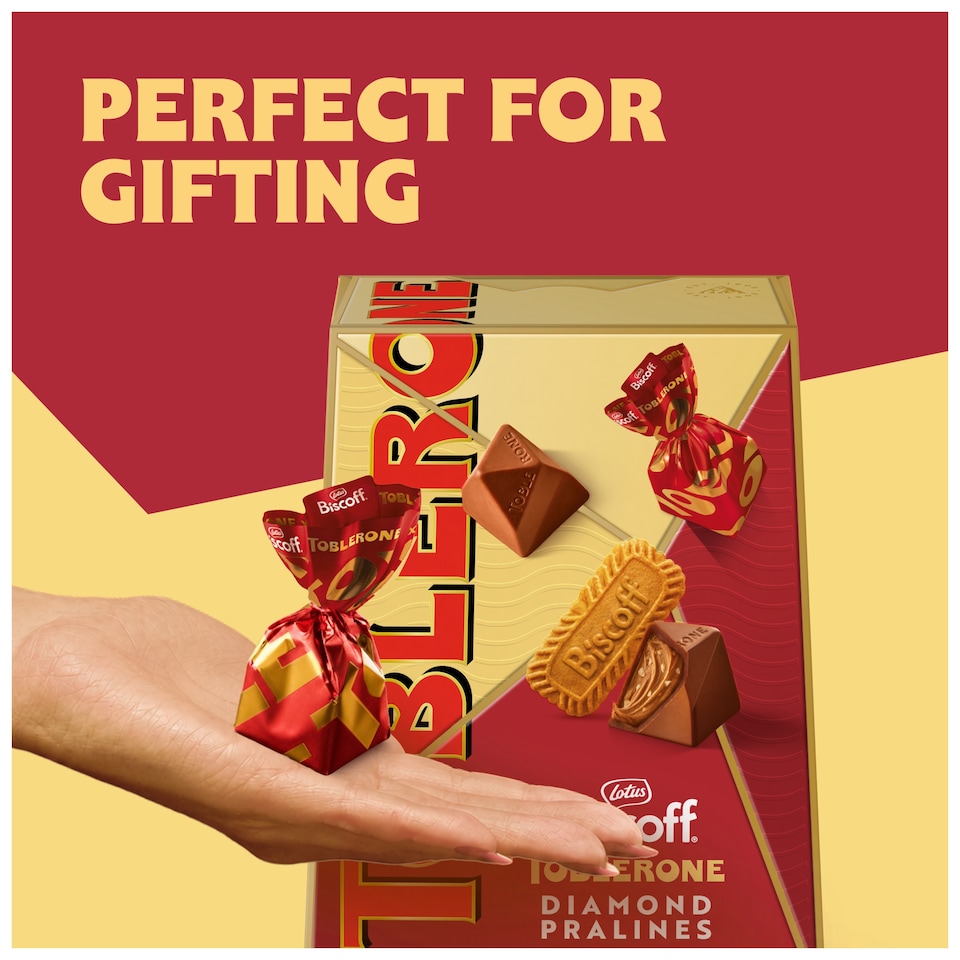 image 1 of TOBLERONE Lotus Biscoff Dimond TRUFFLES 180G