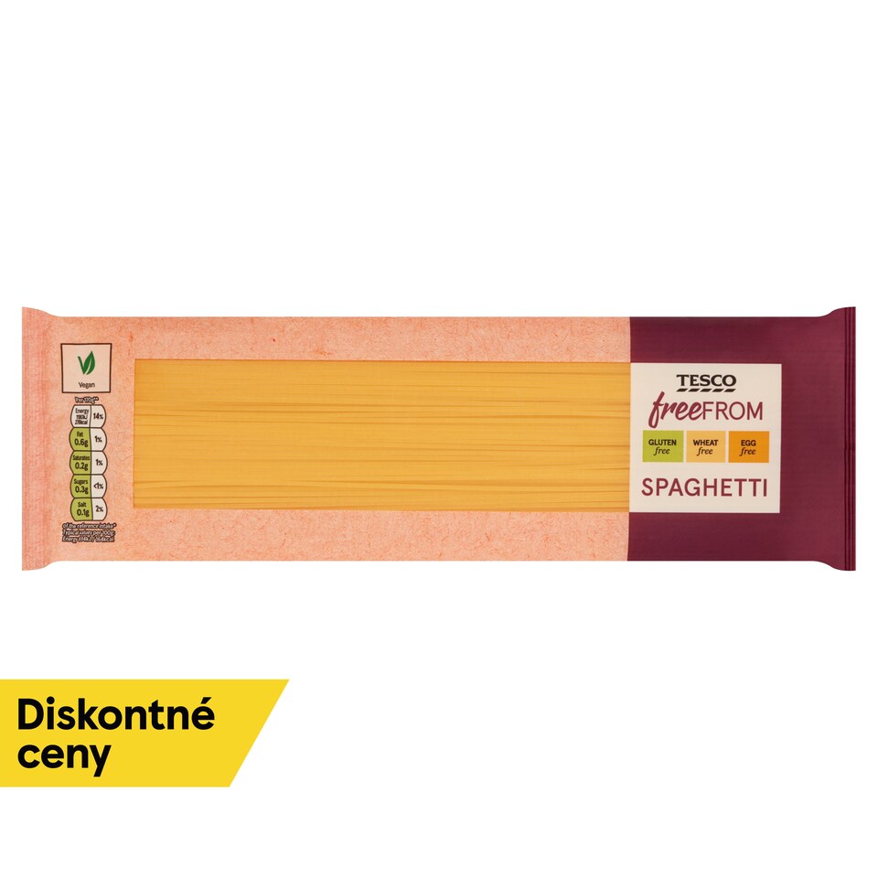 obrázok 1 z Tesco Free From Spaghetti sušené bezvaječné cestoviny 500 g