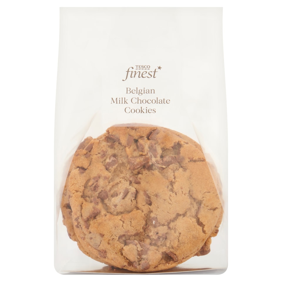 image 1 of Tesco Finest Belgian Milk Chocolate Cookies 4 Pack