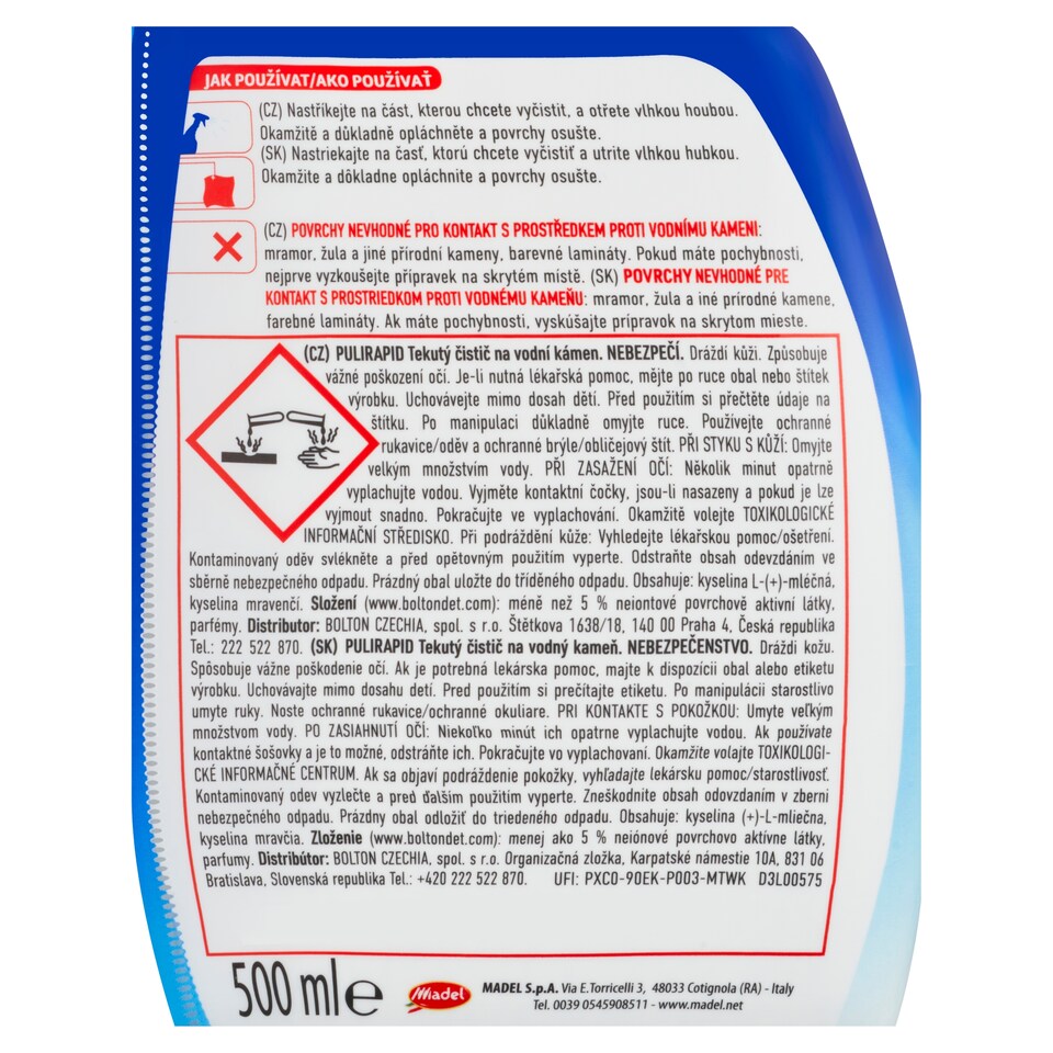 image 1 of Pulirapid Liquid Limescale Remover 500ml