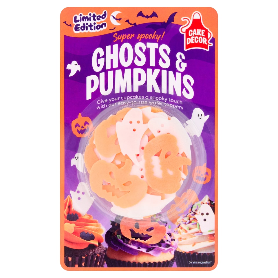 Cake Decor Ghosts & Pumpkins Wafers 4g