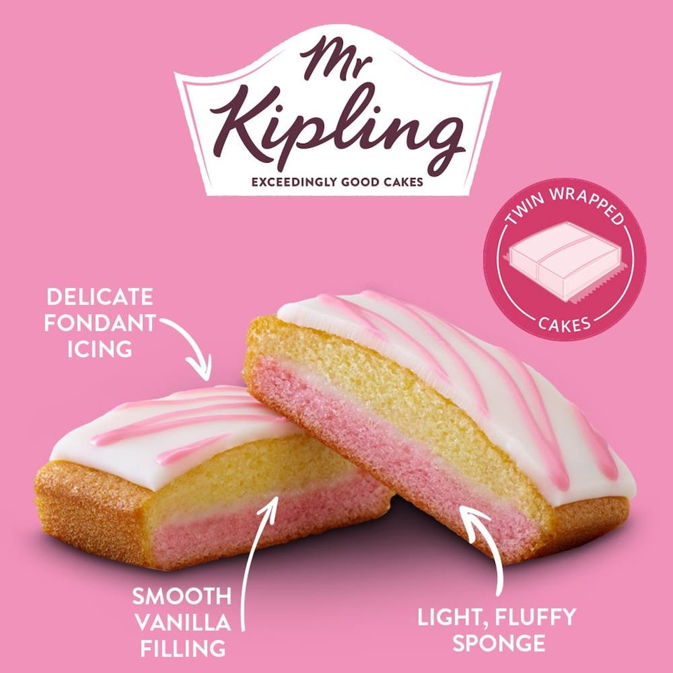 image 1 of Mr Kipling Angel Slices Vanilla Cake 6 Pack