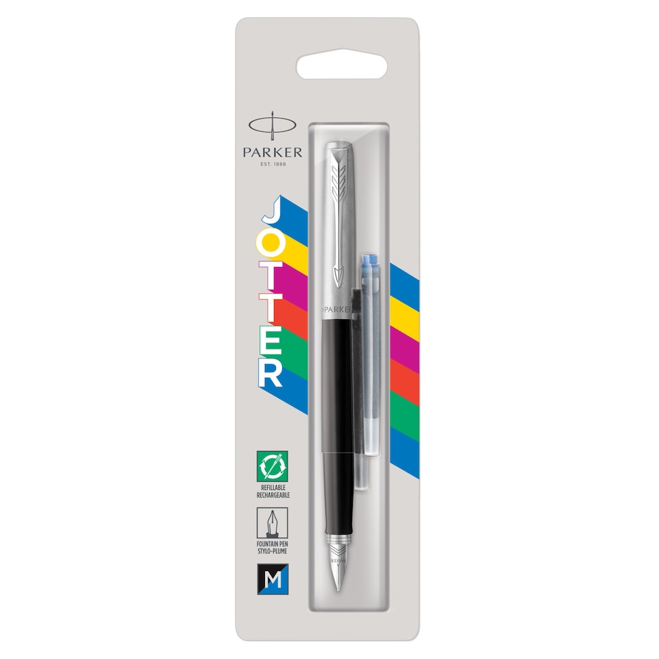 image 1 of Parker Jotter Originals Fountain Pen, Blue & Black Ink