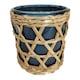 image 1 of F&F Home Lemon and Basil Rattan and Glass Candle Assorted 221g