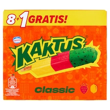 Kaktus Classic citromízű vizes jégkrém és eper szorbé, rágógumiízű bevonattal 9 x 45 ml (405 ml)