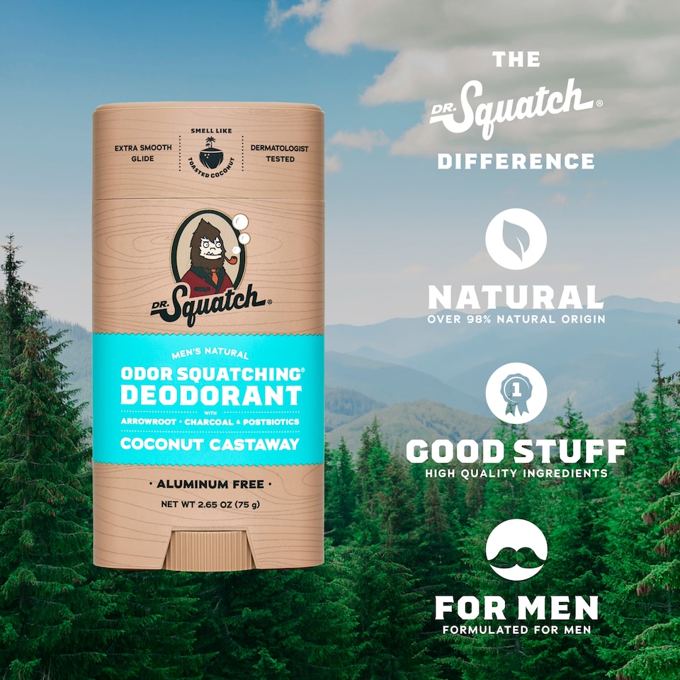 image 1 of DR. Squatch Natural Stick Deodorant Coconut Castaway 75g