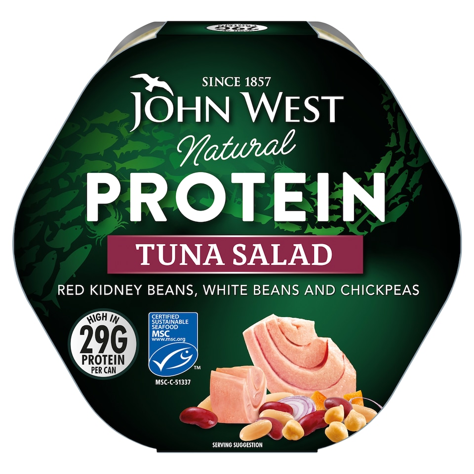 John West Protein Tuna Salad chickpeas and kidney beans 220g