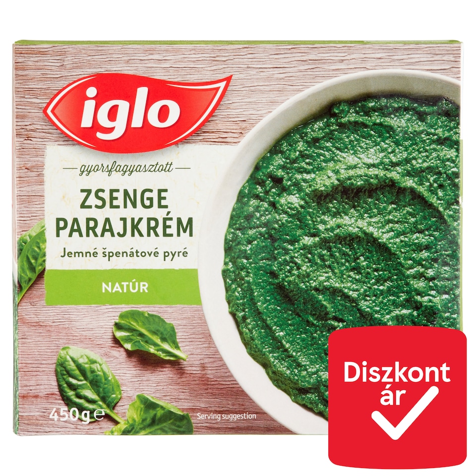Iglo gyorsfagyasztott natúr zsenge parajkrém 450 g