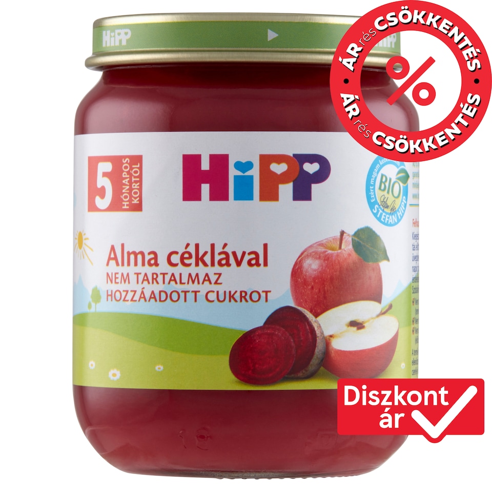 HiPP Organic Apple with Beet Fruit and Vegetable Product Baby Dessert 5 Months+ 125 g