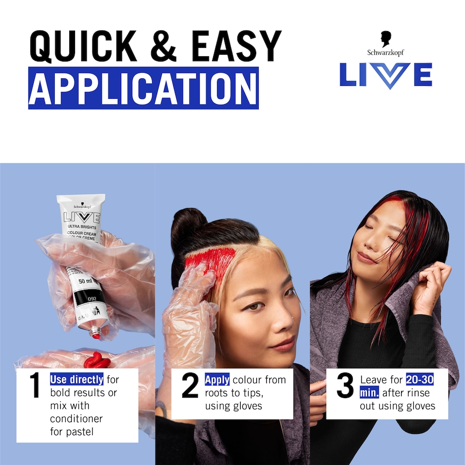 image 1 of Schwarzkopf LIVE Colour Moment 010 Charcoal Brunette Semi-Permanent Hair Dye