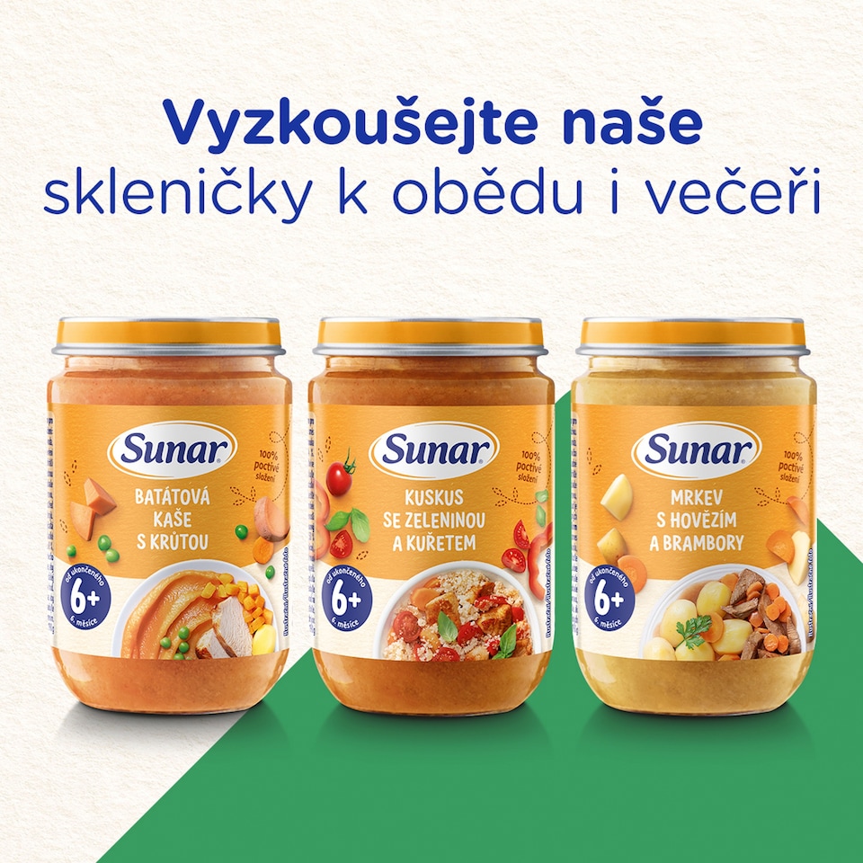 Obrázek 1 pro produkt Sunar příkrm kuskus se zeleninou a kuřetem 6m+, 120g