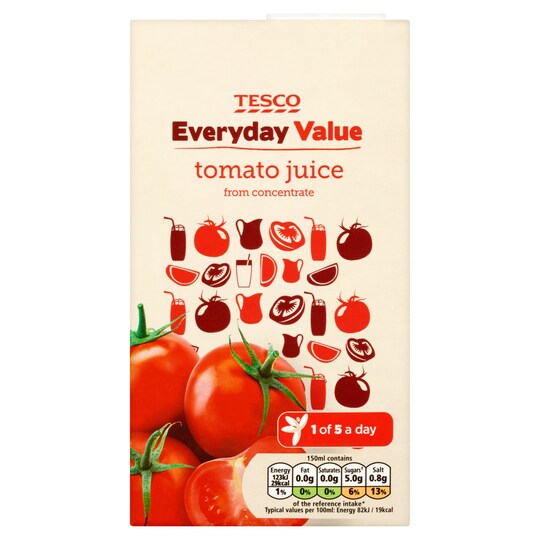 Tesco Every Day Value Tomato Juice 1 Litre Tesco Groceries