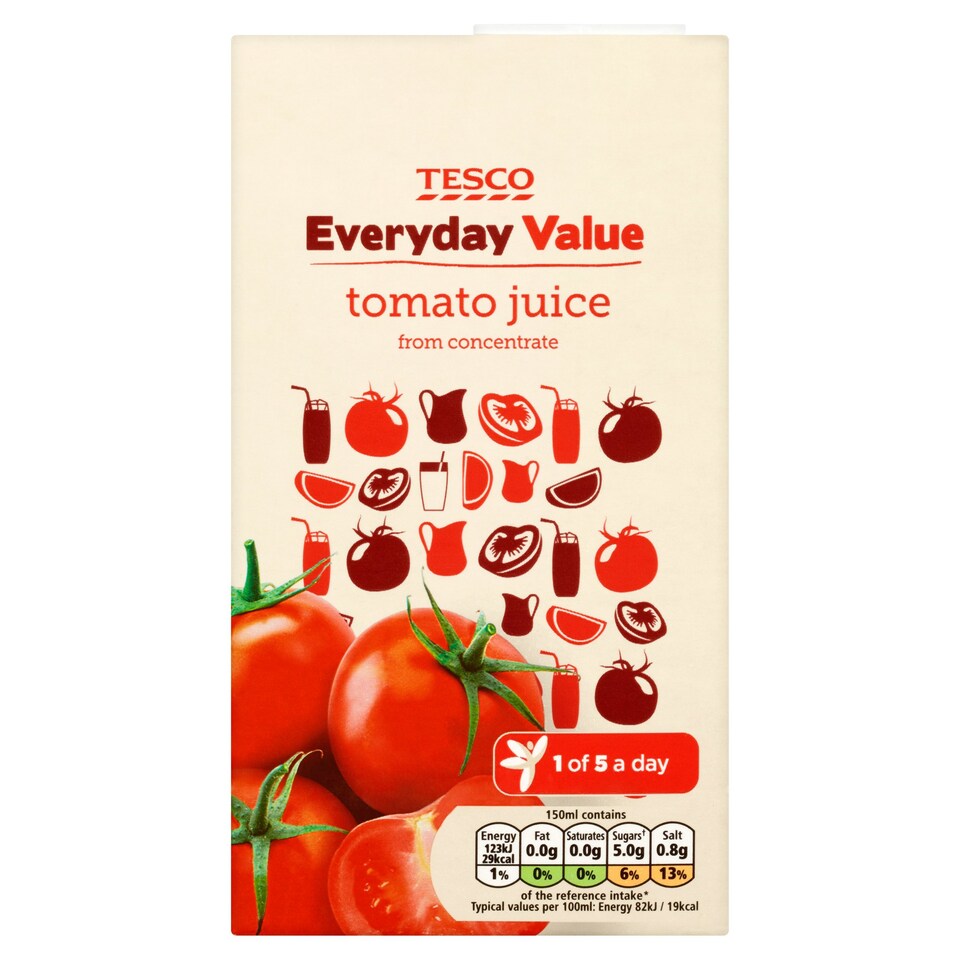 Tesco Every Day Value Tomato Juice 1 Litre Tesco Groceries