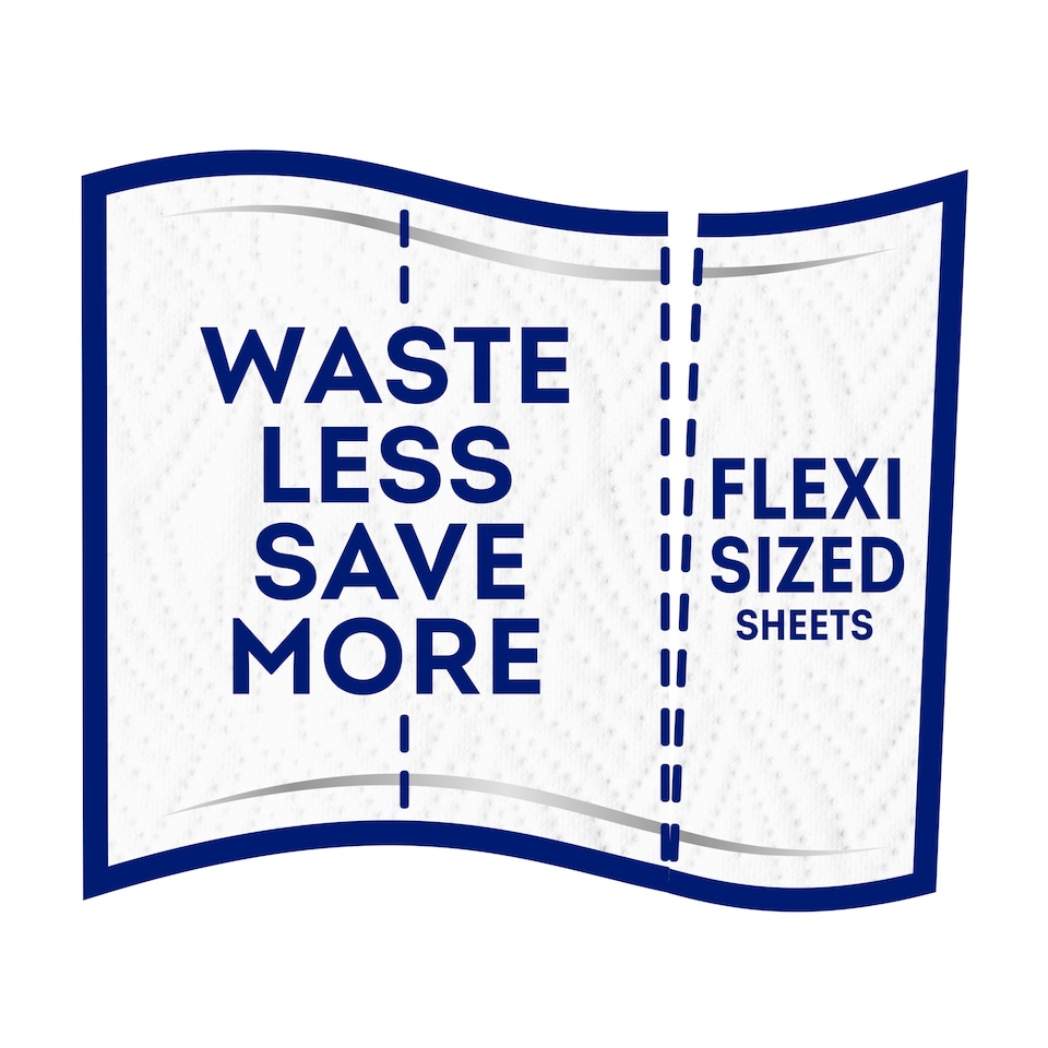 image 1 of Plenty Flexi-sized Sheets 50% Longer Kitchen Towel 2 Roll