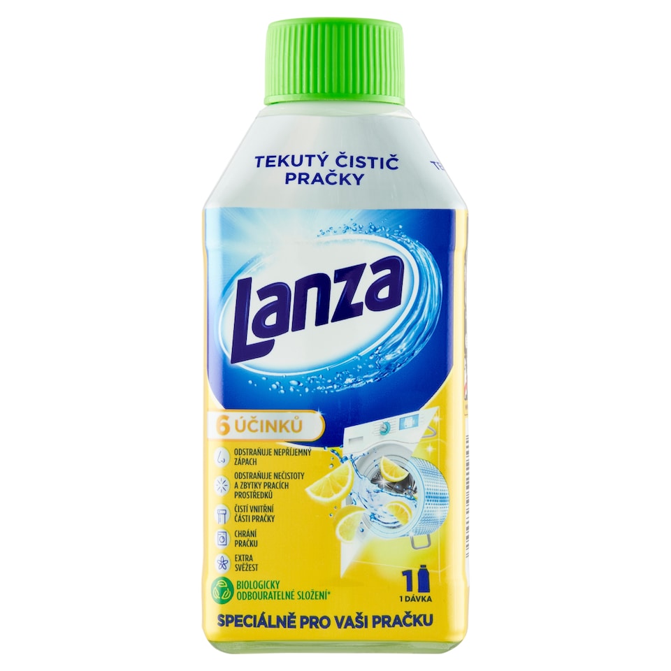 Lanza Tekutý čistič práčky sviežosť citróna 250 ml