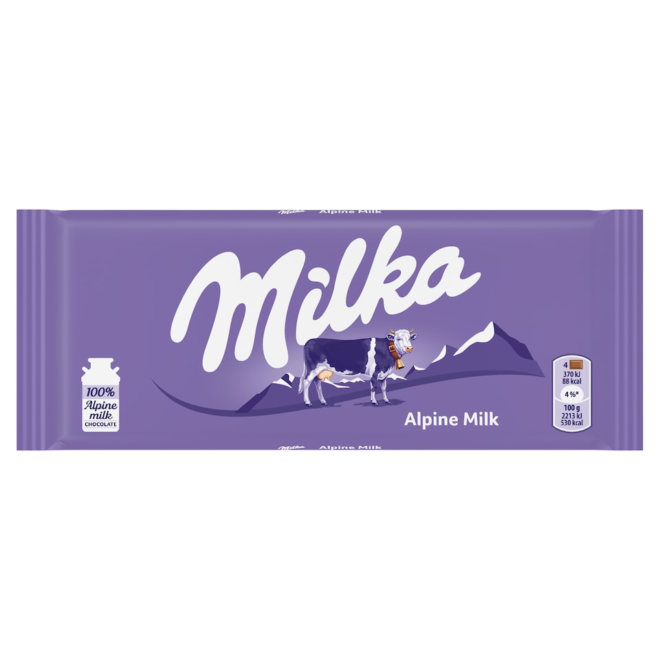 Milka Alpine Chocolate Bar 100G