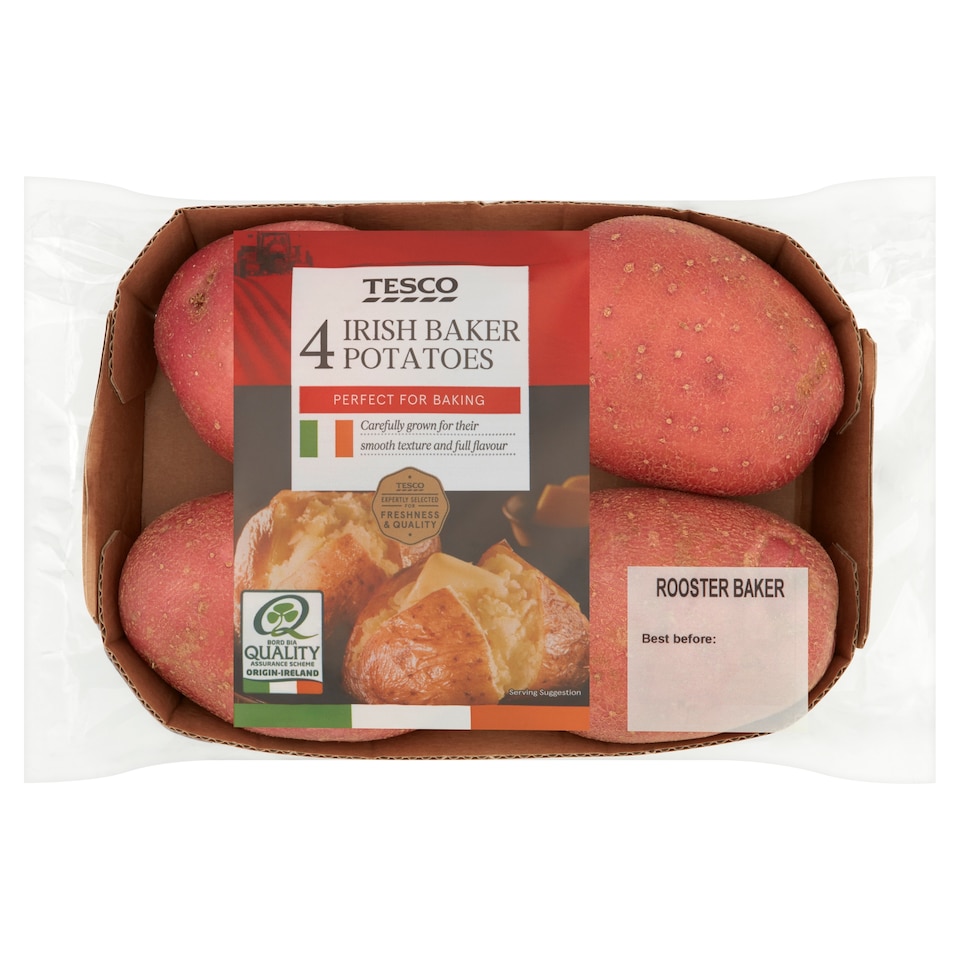 image 1 of Tesco 4 Pack Baker Potatoes 750G