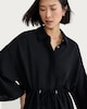 image 3 of F&F Drawstring Waist Wide Sleeved Shirt in Black