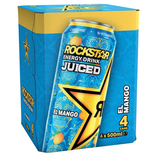 Rockstar Juiced El Mango Energy Drink 4 X 500Ml Tesco Groceries