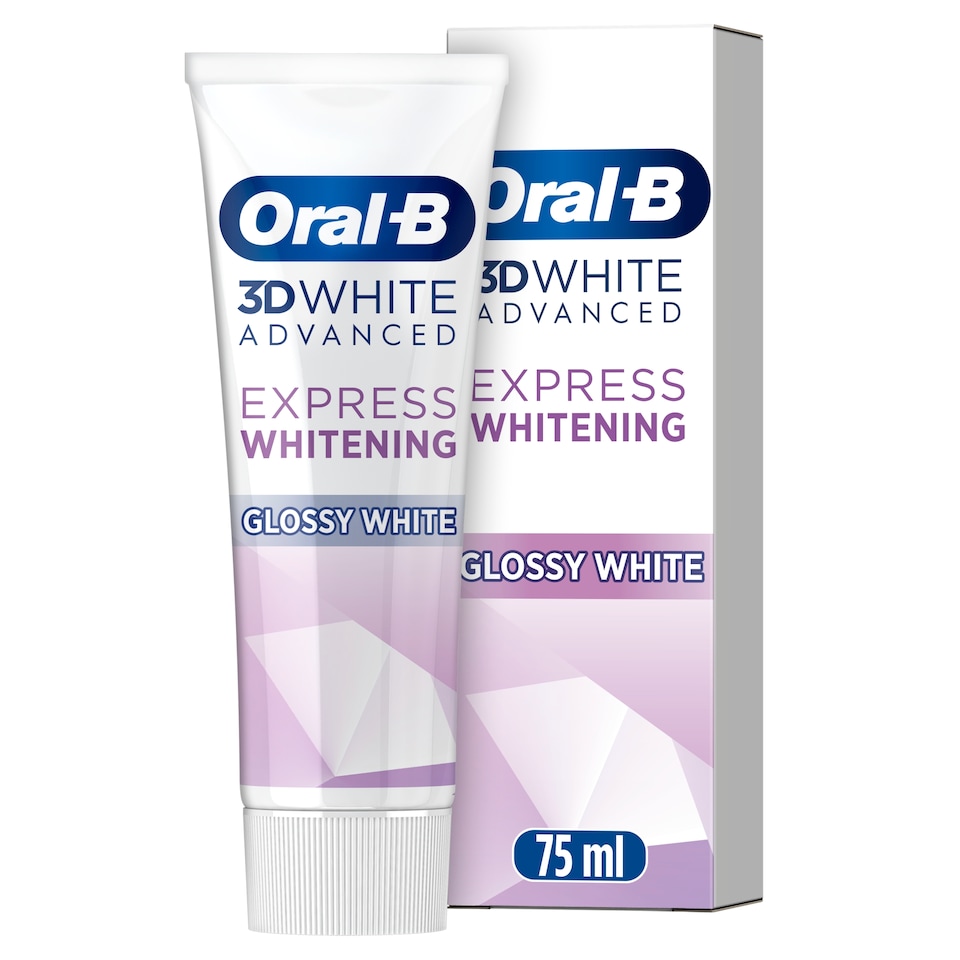 image 1 of Oral-B 3D White Glossy White Eucalyptus Mint Toothpaste 75Ml