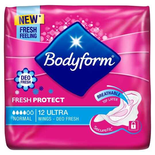 Bodyform Ultra Scented Normal Wing Sanitary Towels 16 Pack Tesco