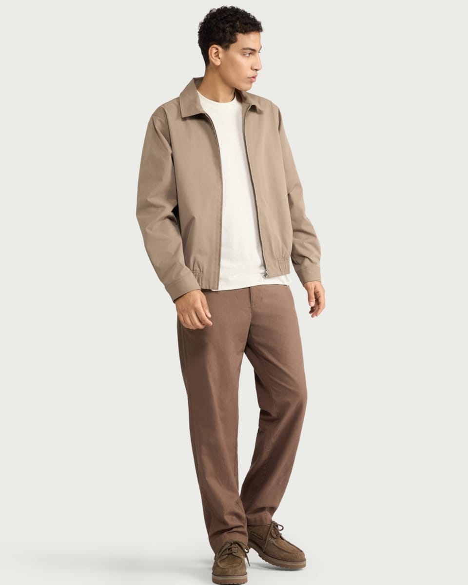 image 1 of F&F Edit Linen Rich Crew Neck T-Shirt in Cream