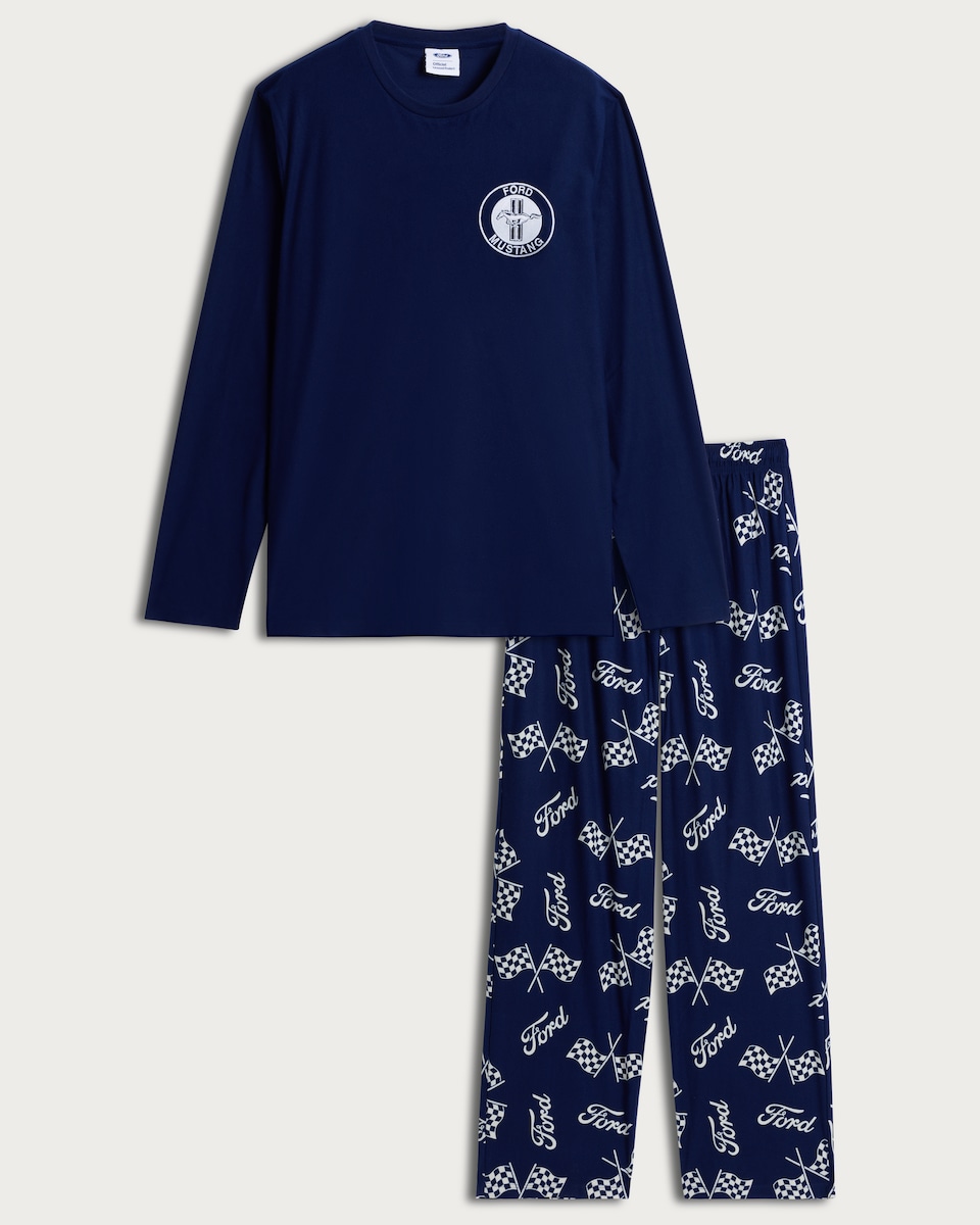 image 1 of Ford Mustang Pyjama Set in Multi