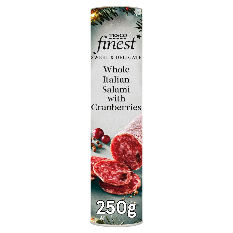 Tesco Finest Whole Italian Salami with Cranberries 250g