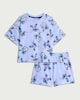 image 1 of Disney Stitch Pure Cotton Print Pyjama Set in Blue