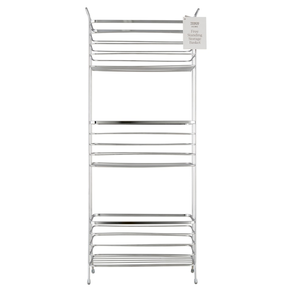 Tesco Home Free Standing Chrome 3 rekeszes tároló állvány