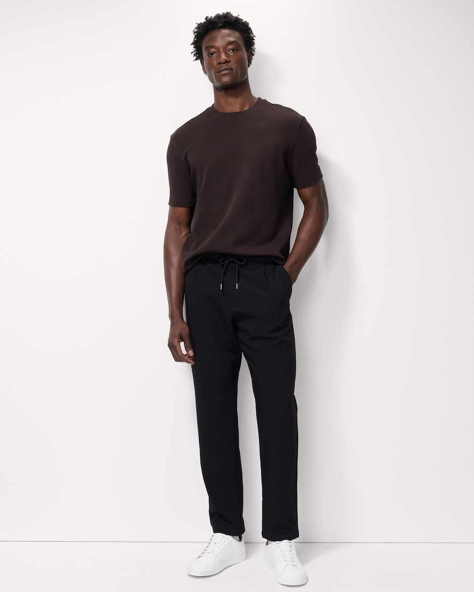 image 1 of F&F Textured Relaxed Fit T-Shirt in Brown