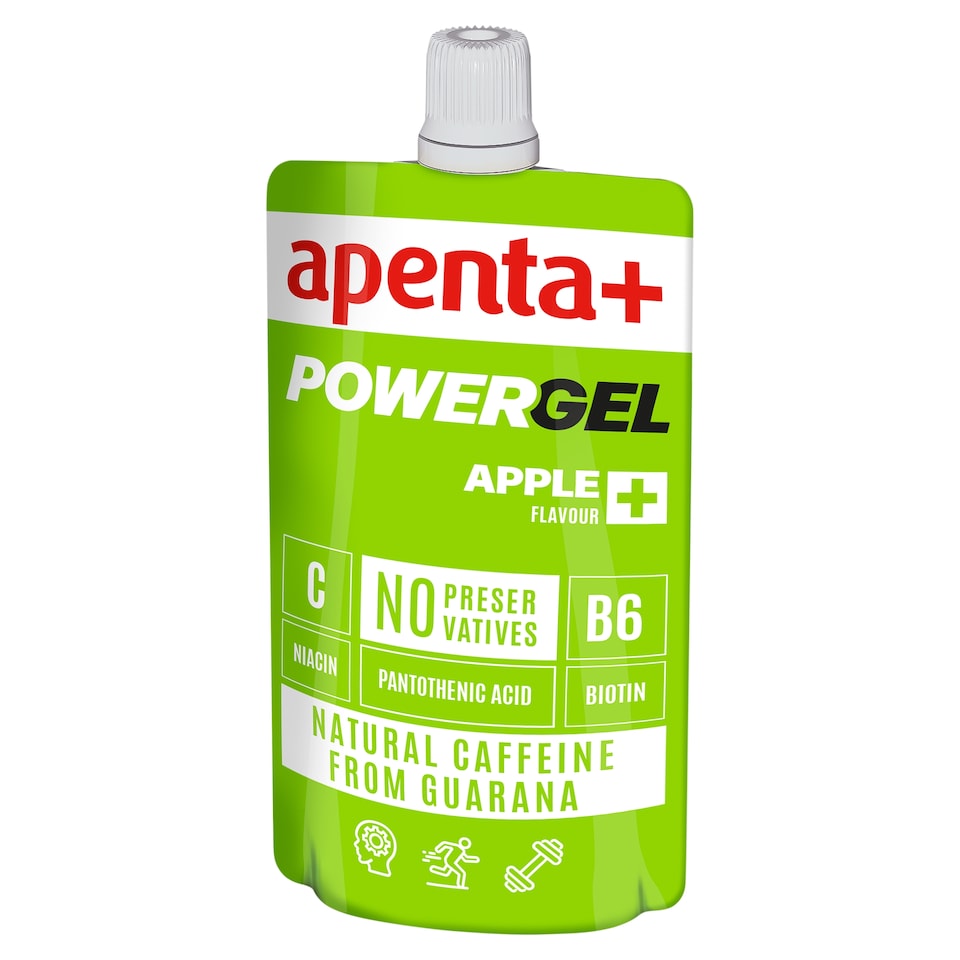 Apenta+ Green Apple Flavored Power Gel with Guarana Extract and Added Vitamins 100 g