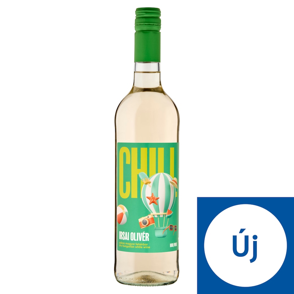 Chill Duna-Tisza Közi Irsai Olivér száraz magyar fehérbor 11% 0,75 l  1. kép