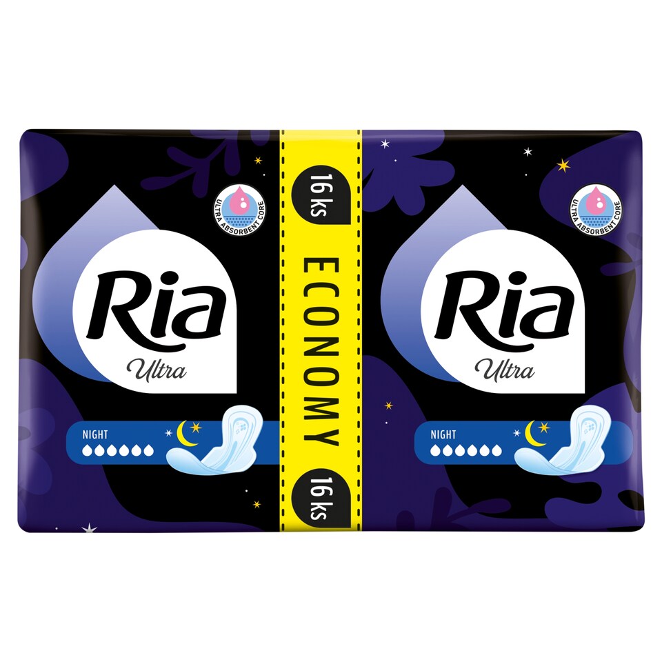 obrázok 1 z Ria Ultra Night ultratenké menštruačné vložky 16 ks	