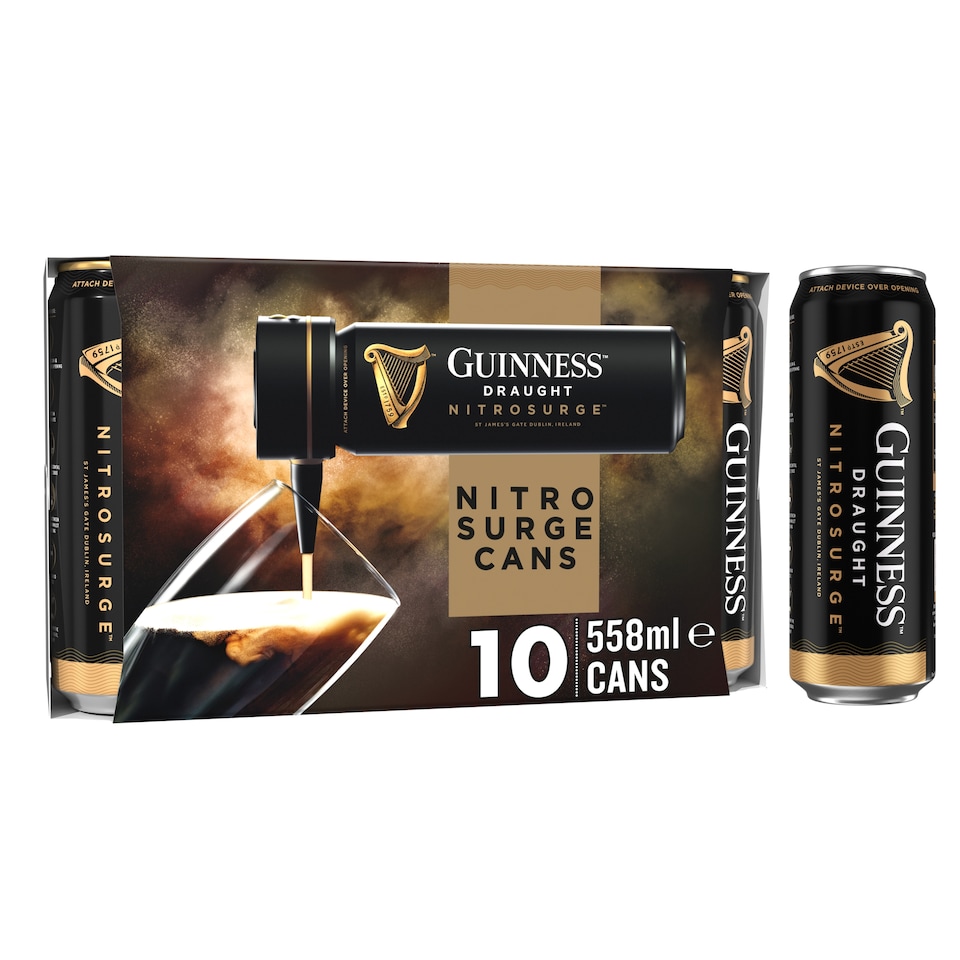 Guinness Draught Nitrosurge Stout Beer Can 10x558ML