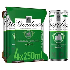 Gordon's Gin & Tonic 4X250ml