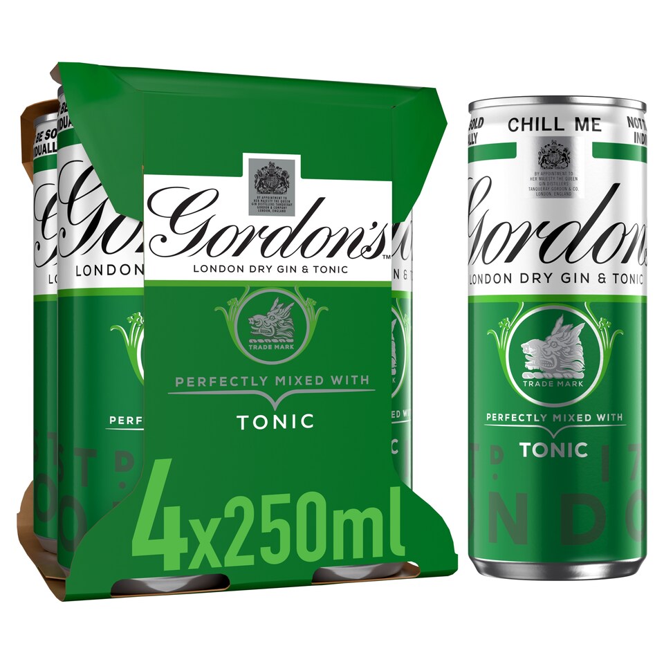 image 1 of Gordon's Gin & Tonic 4X250ml