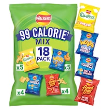 Walkers 99 Calorie Mix Multipack Crisps 18 Pack