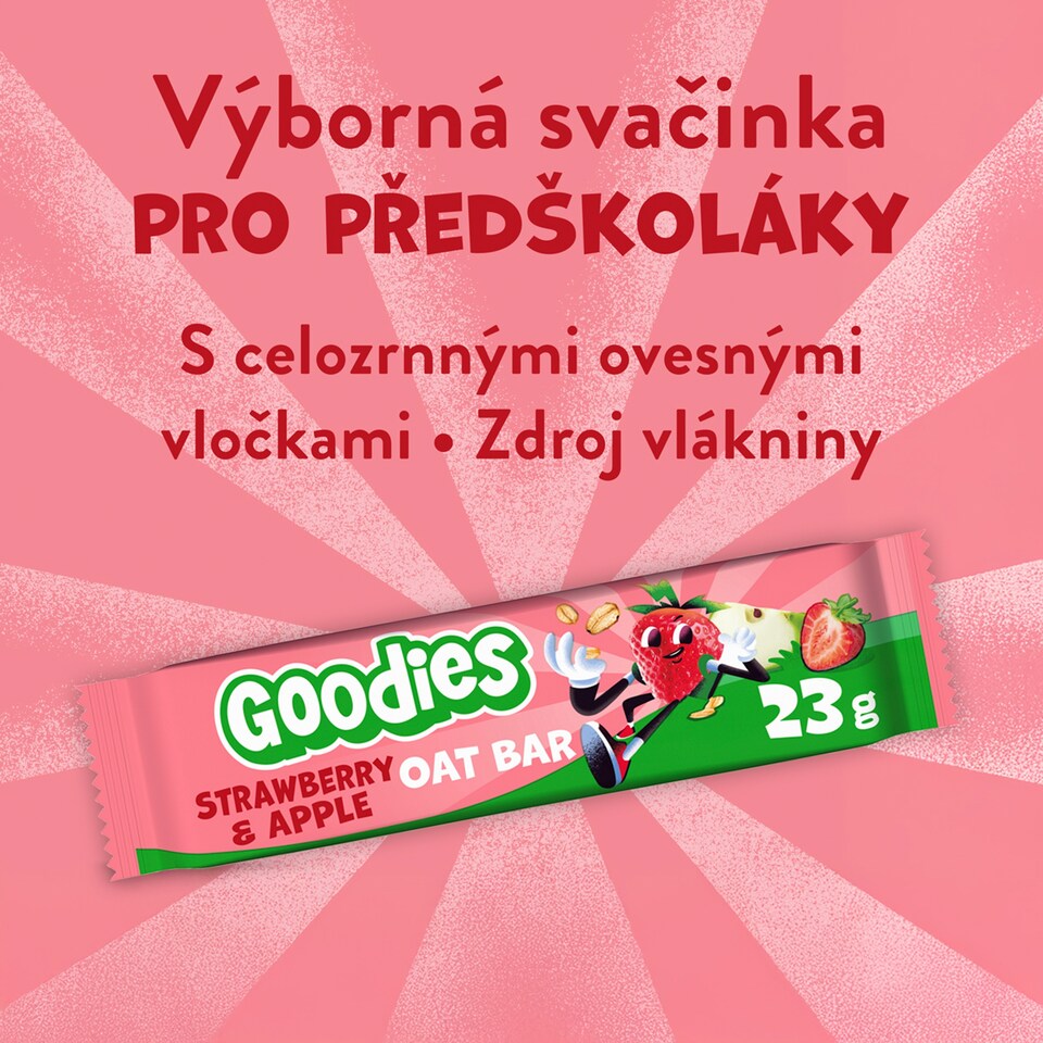 Obrázek 1 pro produkt Goodies ovesná tyčinka jahody a jablko 23g