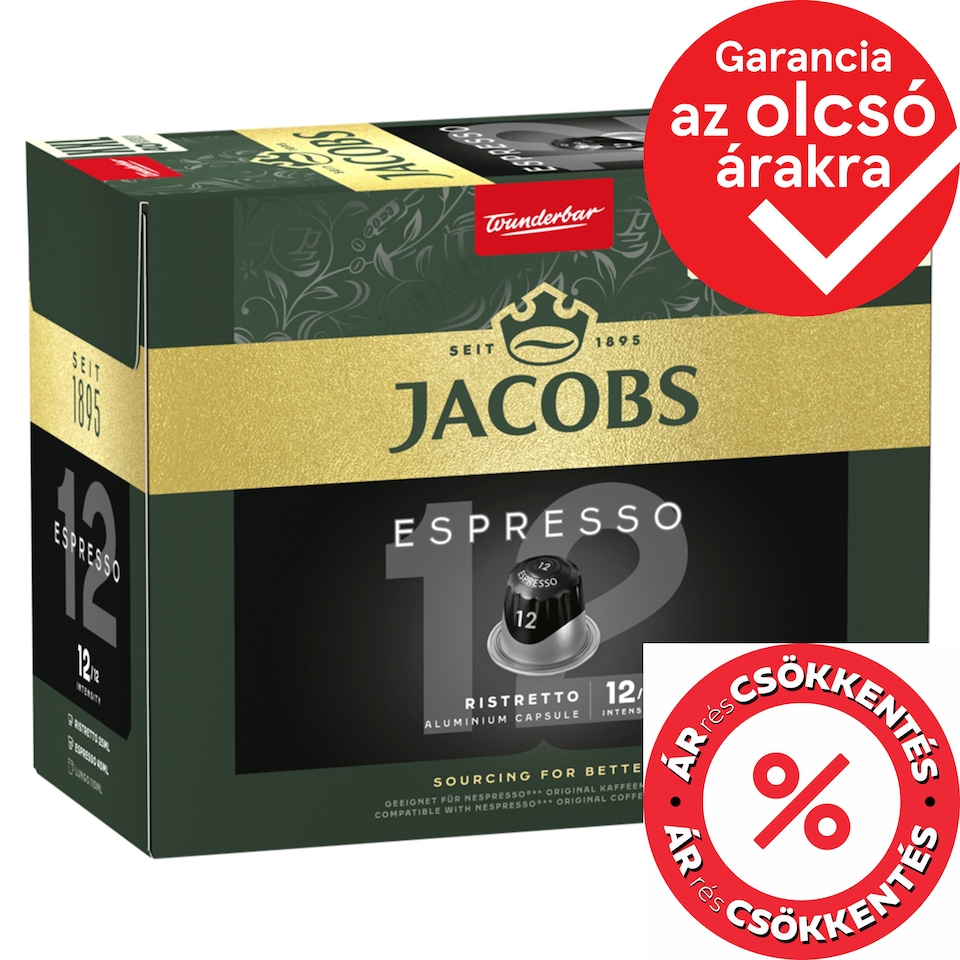 Jacobs Espresso Ristretto Ground-Roasted Coffee in Capsule 40 pcs 208 g