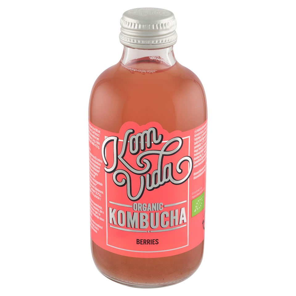 Komvida Bio fermentovaný nápoj z čaje s drobným ovocem a ibiškem 250ml
