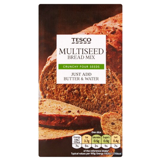 Tesco Multiseed Bread Mix 500G Tesco Groceries