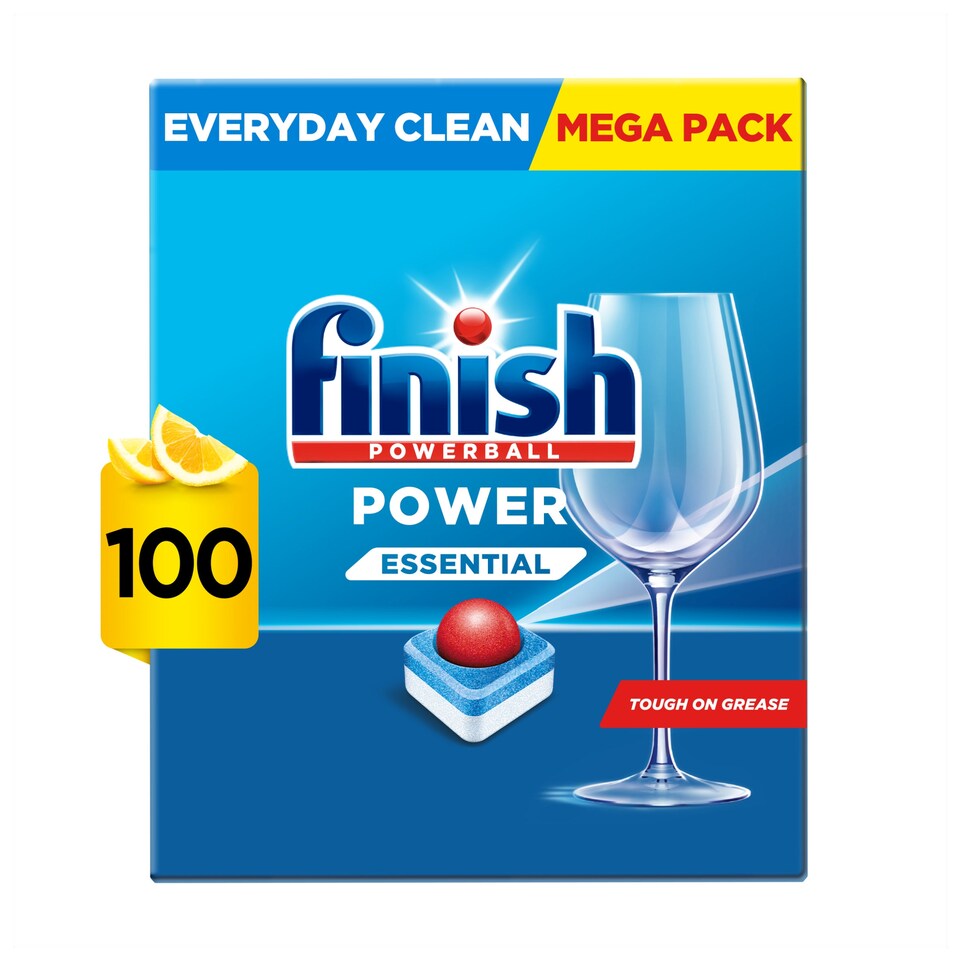  Finish Powerball Power Essential Lemon 100 Dishwasher Tablets 1300g