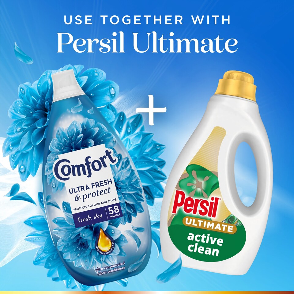 image 1 of Comfort Ultra Fresh & Protect Fabric Conditioner Fresh Sky 58 Washes 870ml