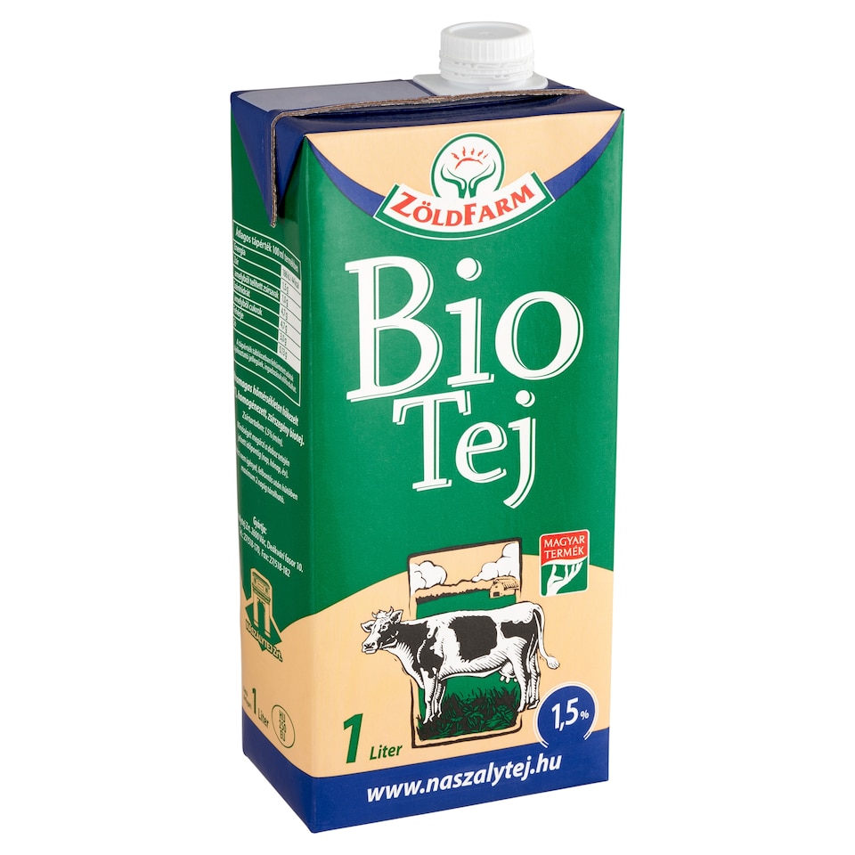 image 1 of Zöldfarm UHT Low-Fat Organic Milk 1,5% 1 l