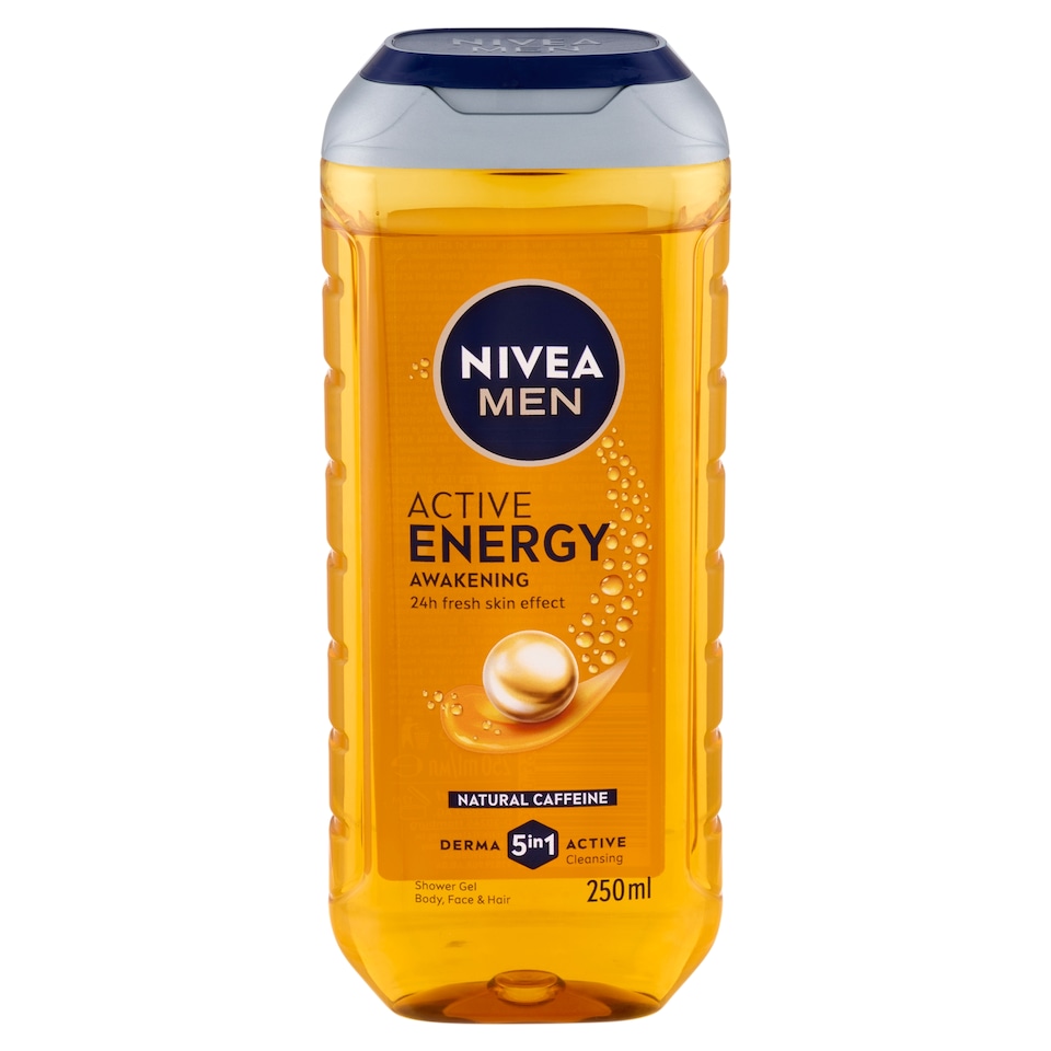 NIVEA MEN Active Energy tusfürdő testre, arcra, hajra 250 ml  1. kép